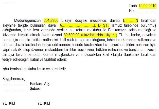 teminat örneği 4