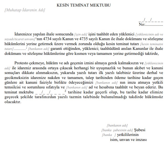 teminat örneği 2
